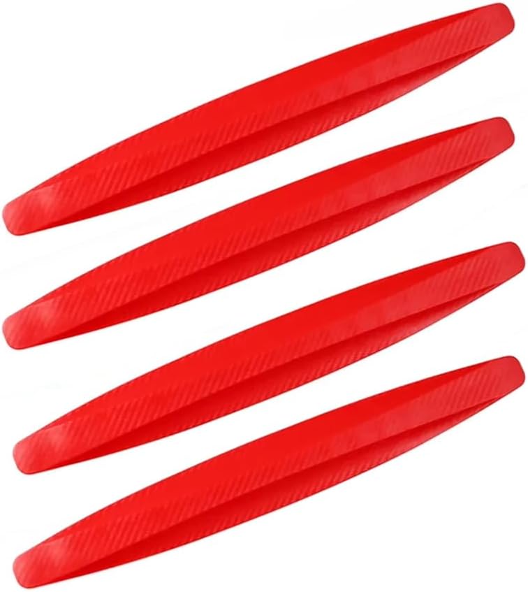 4PCS Car Bumper Protector Guard, for Benz GLC 300 GLC 350e GLC 43 AMG 2024 2023 Front Bumper Guard,Car Bumper Anti-Scratch Strips,Rear Bumper Protector,D Red
