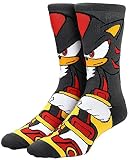 Bioworld Sonic The Hedgehog Shadow Character Sublimated 360 Adult Crew Socks