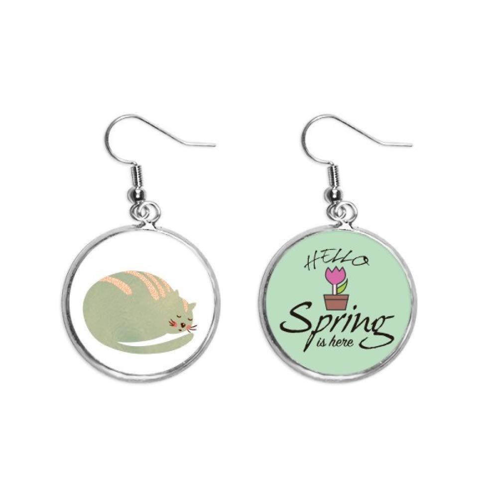 Pendientes de gato en acuarela ideales para paseos primaverales y tardes de café 5