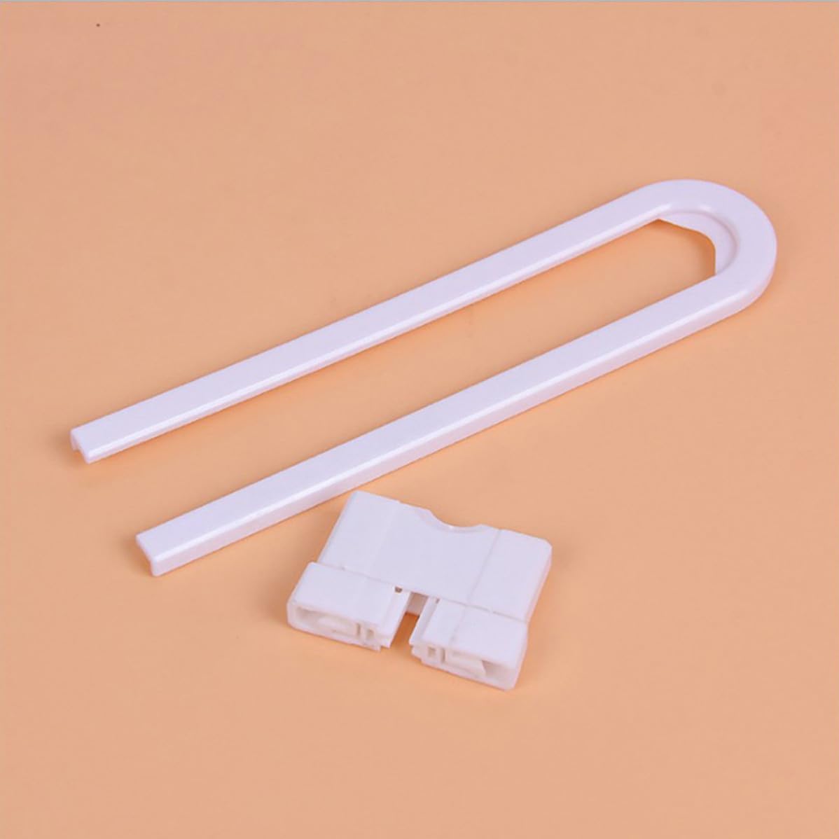NOLITOY 8pcs U-shaped Safety Locks for Cabinets and Bookcases, White Abs Plastic, No Drilling Installation, Prevents Opening Doors, for Home Safety