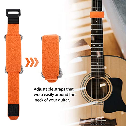 Facmogu 2Pcs Guitar String Mute Dampener, Guitar Wraps, Guitar String Cover Belt, Adjustable Bass Mute Silencer, Fretboard Muting Straps, Musical Instrument Accessories #TOP4