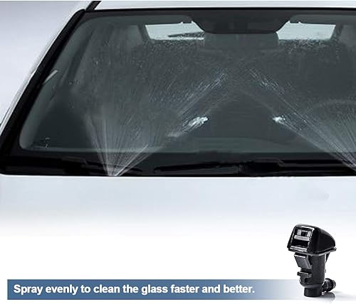 Miniatura 5 de Kit de boquillas para limpiaparabrisas delantero que reemplaza 55157319AA, 4806312AA compatible con 08-12 Liberty, 06-10 Commander, 07-11 Dodge