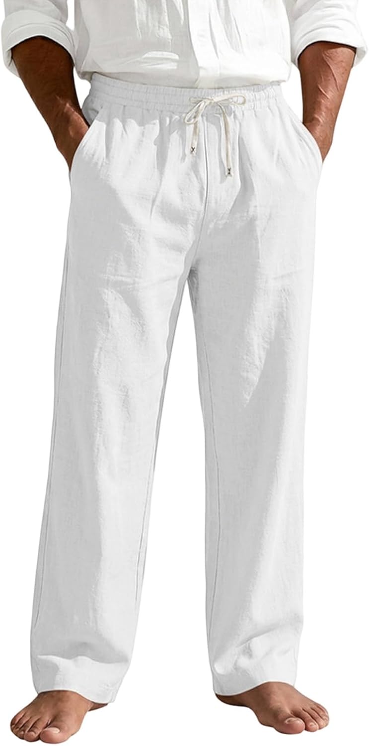 Mens Cargo Sweatpants Fleece Joggers Loose Fit Open Bottom Athletic Sweat