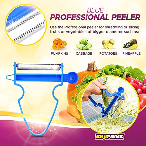 The Original Magic Trio Peeler Set Slicers Shredders For Fruits And Vegetables With Spiralizer, Julienne, Cutter And Grater Kitchen Helper, Picador De Verduras Pelador Papas Y #TOP1