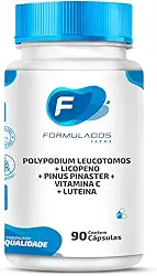 Polypodium Leucotomos 300mg + Licopeno 10mg + Pinus Pinaster 150mg + Vitamina C 50mg + Luteina 10mg 90 Cápsulas
