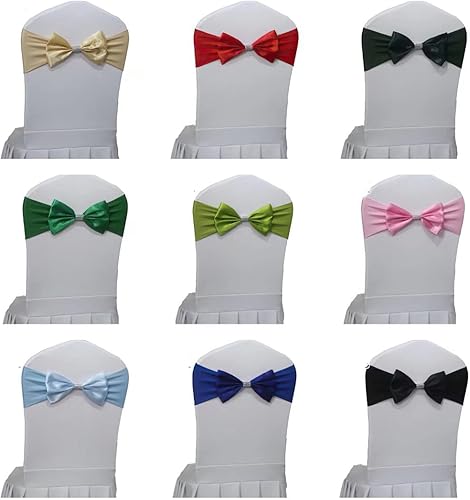 Miniatura 5 de Bandas de elastano para silla, lazos atados para sillas de boda, decoración de fajas, cubierta para aniversario, fiesta, ceremonia, eventos