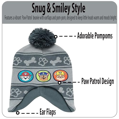 Image of Nickelodeon Boys Paw Patrol Winter Hat, 2 Pair Gloves or Mittens (Toddler /Little Boys)