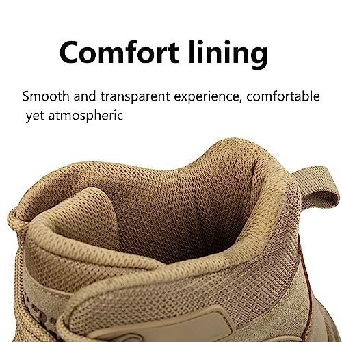 Kervaky Men's Work & Safety Military Tactical Combat Boot Desert Hiking Leather Lightweight Outdoor4