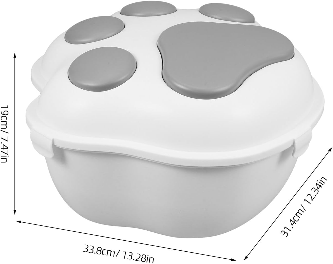 Airtight Large Pet Food Storage Container with Lid and Scoop Gray Dog and Cat Food Organizer Bin for Home Use
