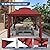 11'X11' Outdoor Gazebo, Pop Up Patio Gazebo with 4 Sidewalls Mosquito Netting, Heavy Duty Gazebo Canopy Tent with Double Air Roofs for Backyards, Patios, Decks, Gardens, Parks (Red)
