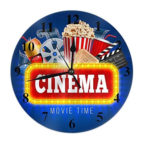 AOYEGO Cinema Theme Wall Clock for Bedrooms Cover