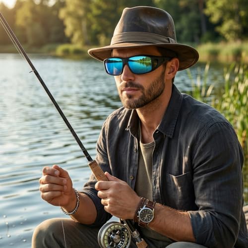 Image of IGnaef Polarized Fit Over Sunglasses for Men UV Protection, Wrap Around Shades for Fishing Driving
