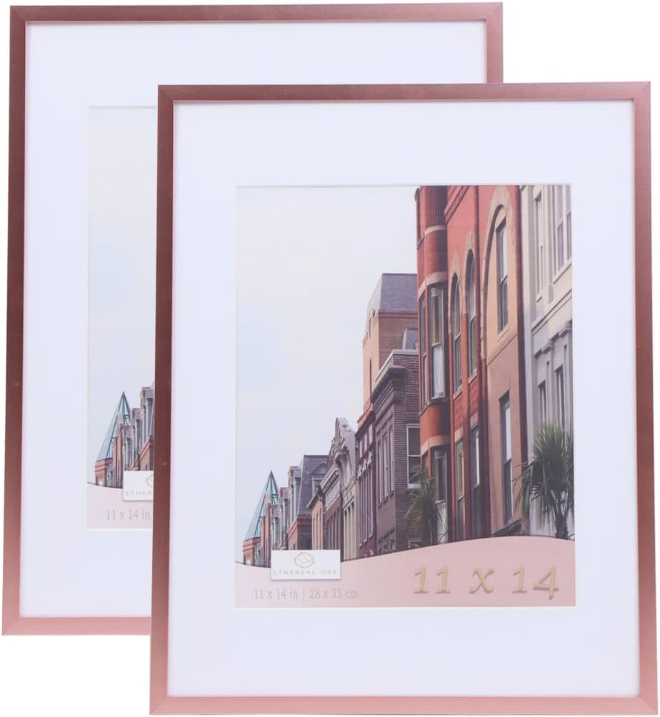 Ethereal Ore 11x14 Picture Frame Rose Gold w/ 8x10 Mat (2