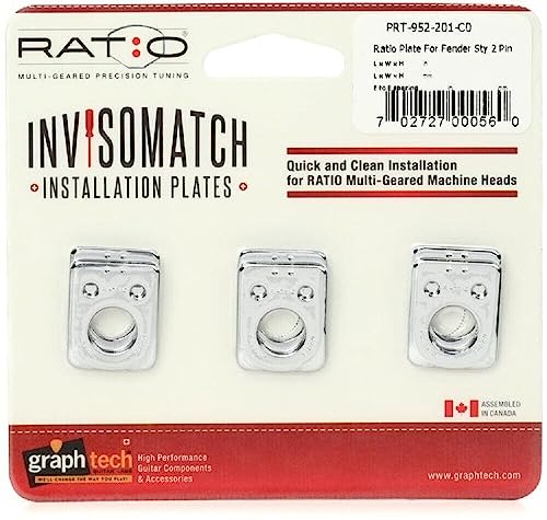 PRT-952-201-C0: Ratio InvisoMatch Premium - Placas de montaje para guardabarros estilo 2 pines - cromo