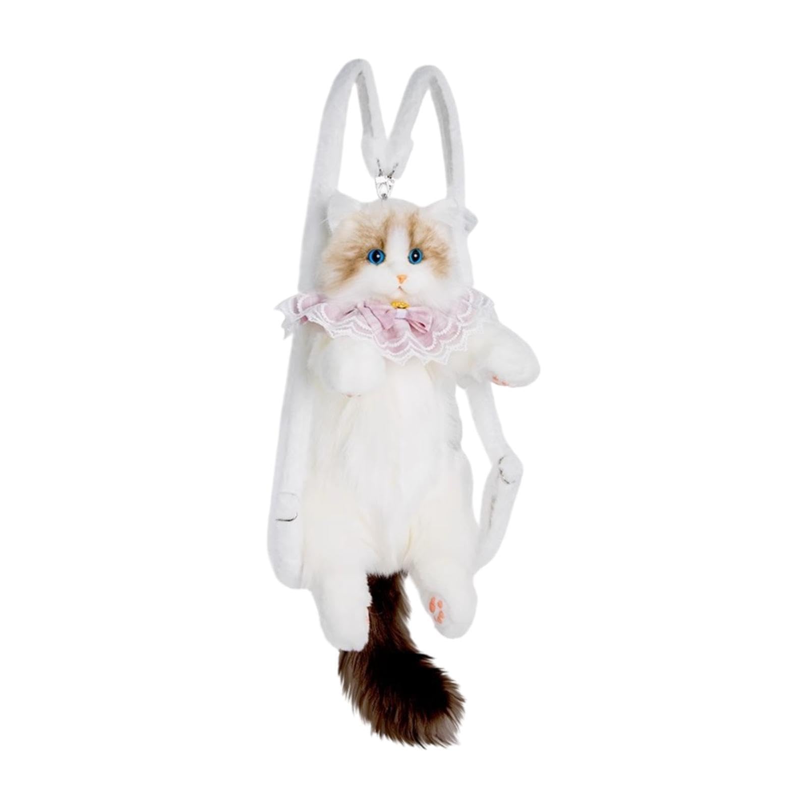 UxicRuya Linda Mochila de Gato de Peluche, Bolso de Felpa de Moda para Amantes de, Regalo para Niños, Adolescentes Y Niñas