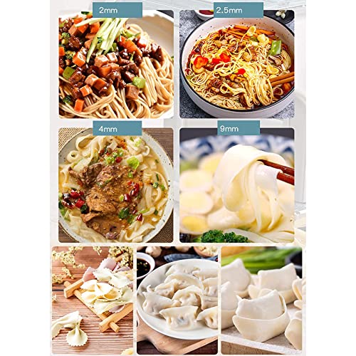 WERYU Nudelmaschine, elektrische Nudelmaschine, Edelstahl-Nudelmaschine, Pasta-Teigschneider für Spaghetti-Ravioli… – Bild 3
