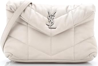 Saint Laurent, Pre-Loved Loulou Puffer Shoulder Bag Quilted Leather Mini, Neutral