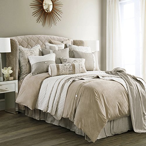 Paseo Road By Hiend Accents | Fairfield Linen 4 Piece Coverlet Set, Super Queen Size, Herringbone Diamond Quilted Luxury Bedding Set, Traditional Rustic Style, 1 Coverlet, 1 Bedskirt, 2 Pillowcases #TOP1
