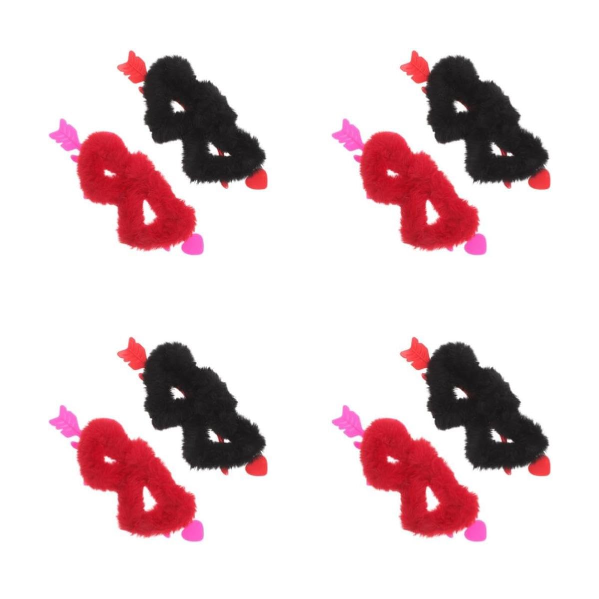 Tofficu 8 Pezzi Occhiali da Sole Cuore senza Montatura in Plastico Peluche Morbido, Accessorio Leggero per Feste di Addio al Nubilato e Carnevale, Stile Divertente alla Moda