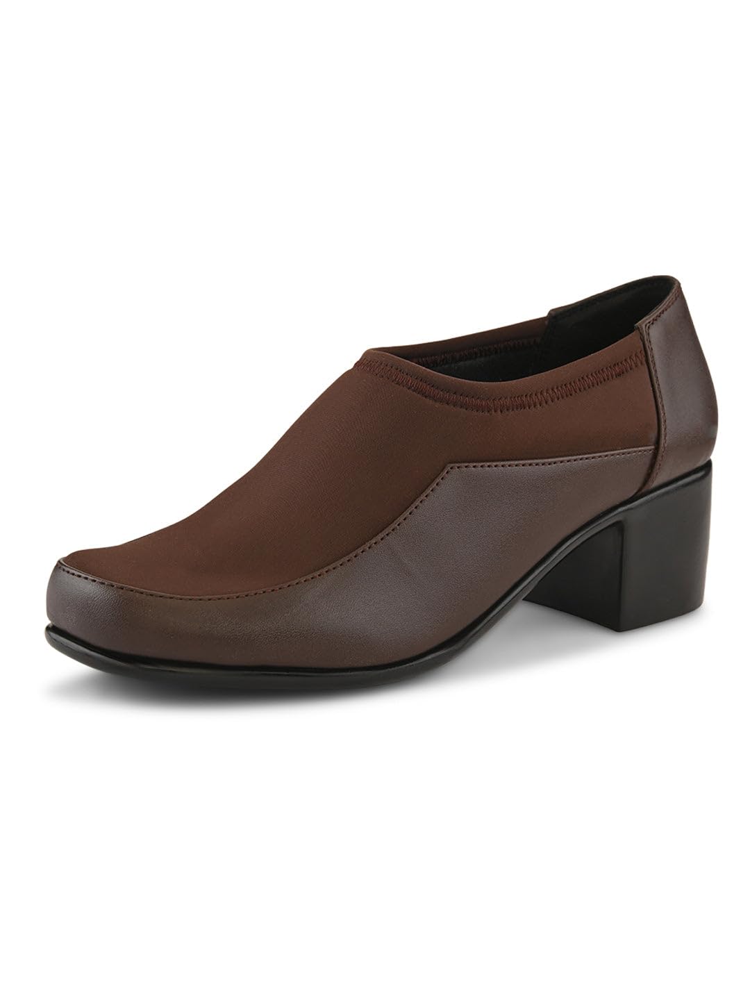 Women’s Black Block Heel Shoes | Stylish & Trendy Closed Toe Slip-On Footwear for Girls & Women-image-36