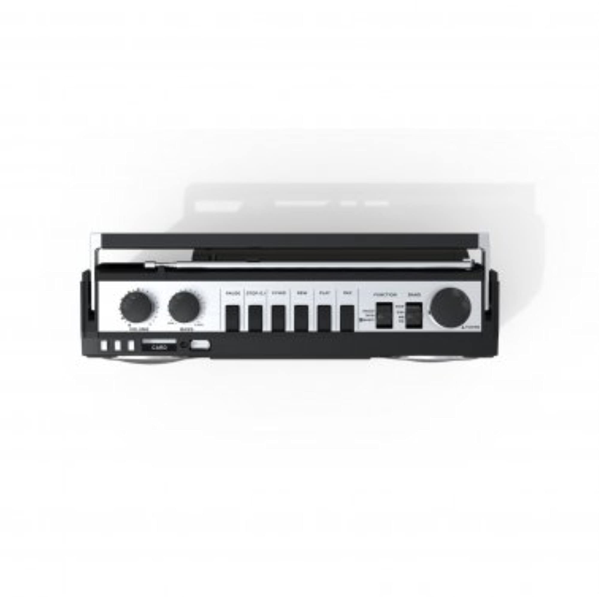 Sylvania Src232bt Black Bluetooth Retro Cassette Boombox With Fm