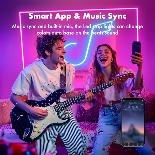 Image of Led Lights for Bedroom, 20FT RGB Neon Rope Lights, App Control, IR Remote, Music Syncing, Outdoor IP67 Waterproof, Flexible Strip Lights Cuttable for Bedroom, Gaming, Party, Outdoors Decor