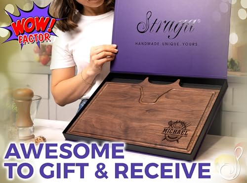 Tabla de Cortar Personalizada Straga Texas BBQ en Madera Grabada – Regalo para Hombres, Padre, Abuelo, Día del Padre, 4 de Julio, Fiesta al Aire Libre y Barbacoas – Hecho en EE.UU. miniatura 4