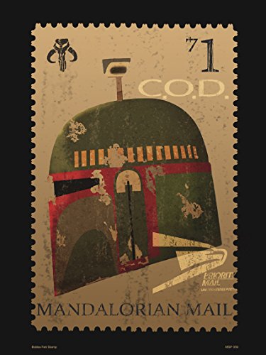 onthewall Bobba Fett Star Wars Stamp Poster Art Print (40x30cm)