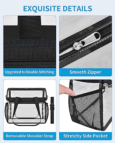 Paxiland 1912 Clear Bag For Stadium Events 12X6X12, Large Clear Tote Lunch Bag Stadium Approved thumb #4