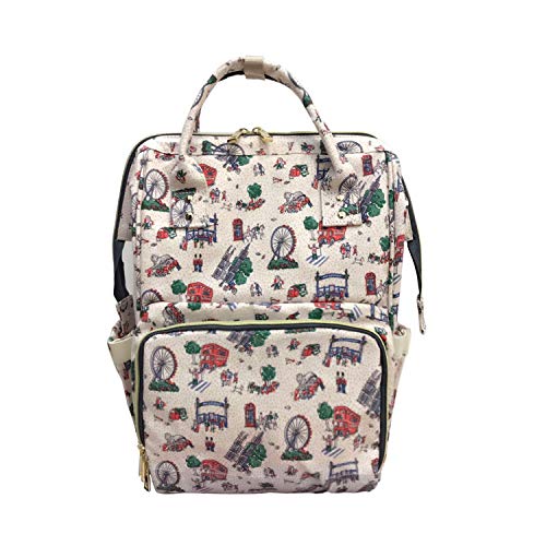 Preisvergleich Produktbild Neuer Blumenmamabeutel-Schulterbeutel-Multi... der kleinen Turm des mütterlichen und Kindpaketes 25 * 16 * 40cm druckt