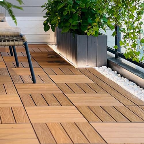 Tejas de cubierta entrelazadas todo clima para suelo modular de jardín, 33 piezas 6