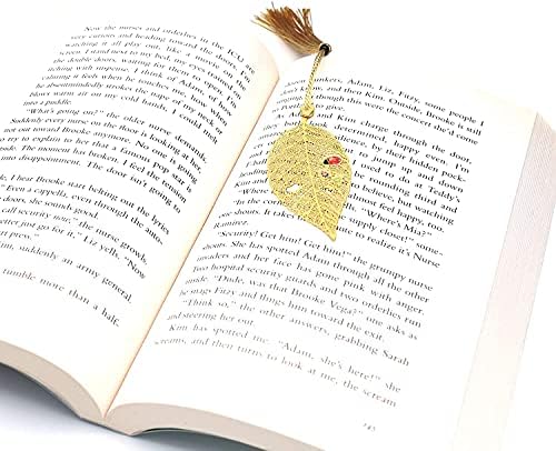 3 Pcs Metal Leaf Bookmark, Classical Vintage Bookmarks Book Markers with Tassel for Women Reader Teacher Student Graduation Birthday Leaving Gift (3 Style)