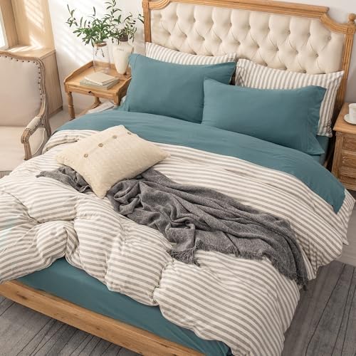 PURE ERA Jersey Knit 3pc Bed Sheet Set 100% T-Shirt Cotton Super Soft Comfy Breathable Fits Mattress Up to 20" Extra Deep Pocket (Solid Cerulean Blue,Twin)