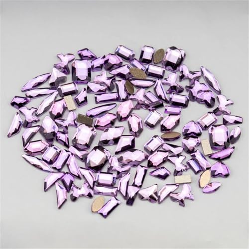 Lot de 100 strass en verre à dos plat pour customiser vos vêtements - 7
