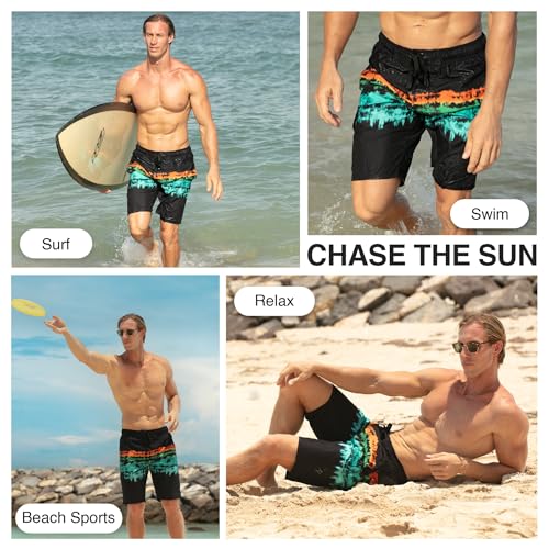 Image of Kanu Surf Men's Big Viper Extended Size Stripe Swim Trunk