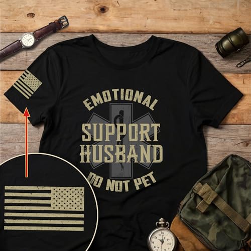 Emotional Support Human T-Shirt, Do Not Pet Husband Shirt, Funny Shirts for Husband4