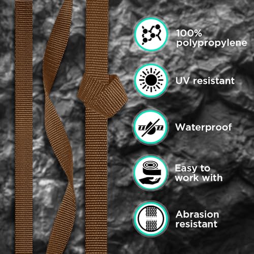 Image of TECEUM 3 /4 inch & 5 /8 inch & 1 inch & 1.5 inch & 2 inch Webbing - 10 25 50 Yards - 40+ Colors - Heavy Duty 1 Inch 1.5 Inch 2 Inch Backpack Straps - Webbing for Outdoors Indoors Crafting DIY