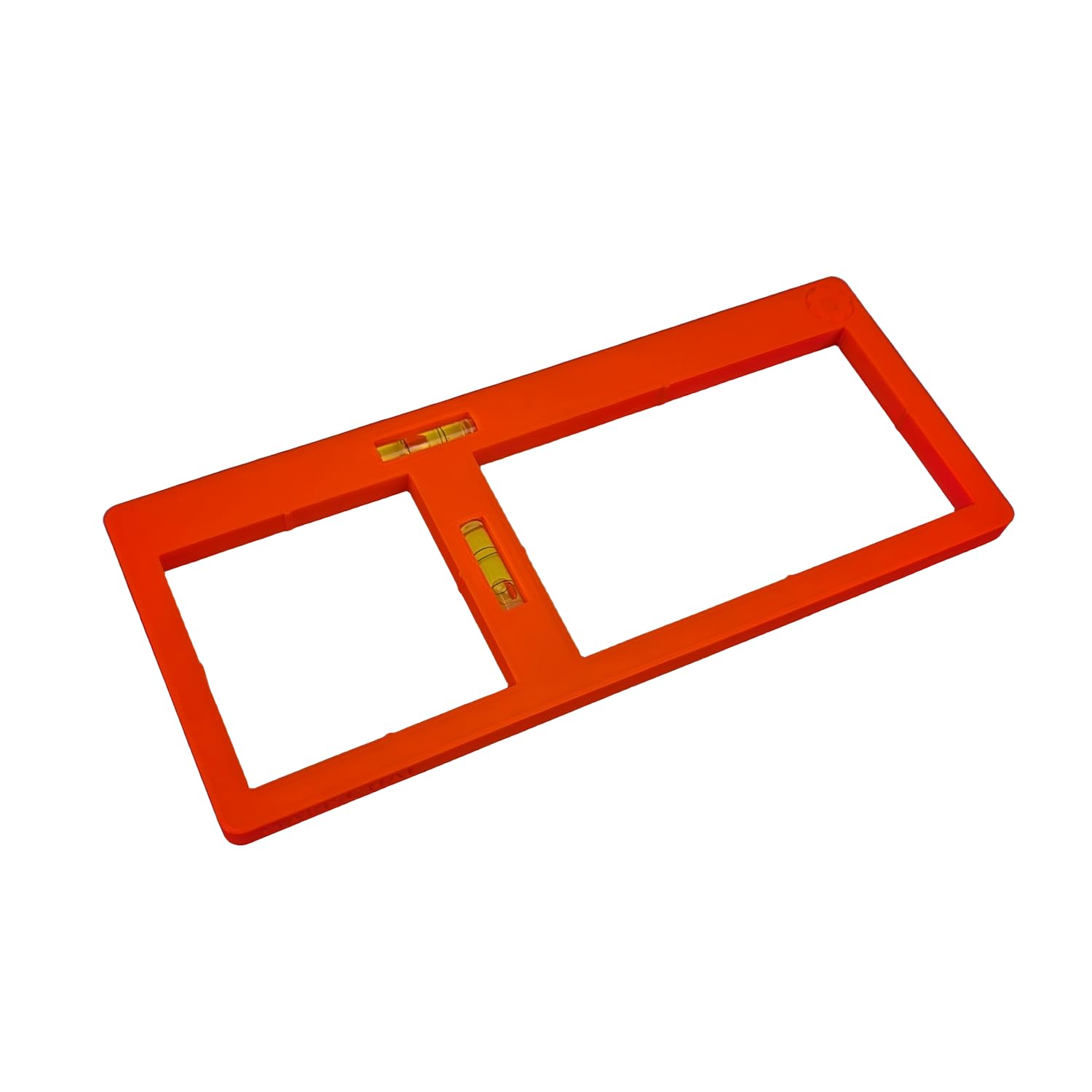 Electrical Socket Back Box Template Level | 1 & 2 Gang | Marking | Electricians Tools (Orange)