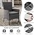 Kullavik 10-Piece Outdoor Dining Set Patio Rattan Furniture Set,Patio Dining Table and Chairs Set with 8 Chairs and Cushions,Square Glass Tabletop with Umbrella Hole for Patio,Grey