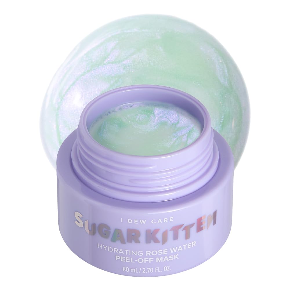 I DEW CARE Peel-off Mask - Sugar Kitten | Hydrating Face Mask For Dry Skin with Hyaluronic Acid, 2.70 Fl Oz
