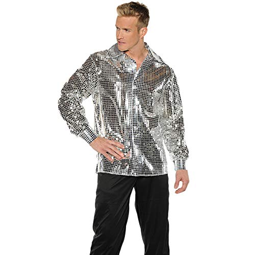 UNDERWRAPS Disco Ball Shirt Adult Costume-X-Large Silver