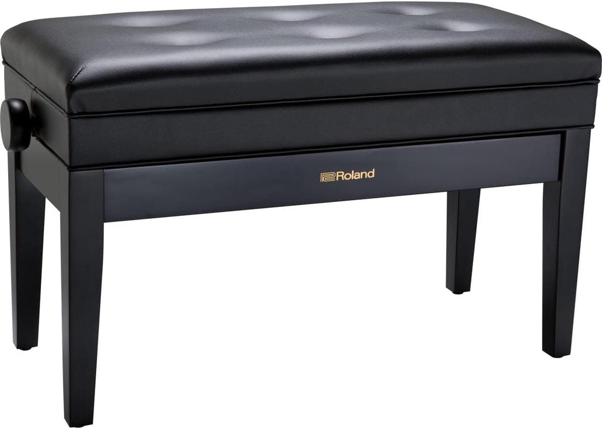 Roland RPB-D400 Piano Keyboard Bench, Adjustable Height 18.9-22.8-Inch, Satin Black
