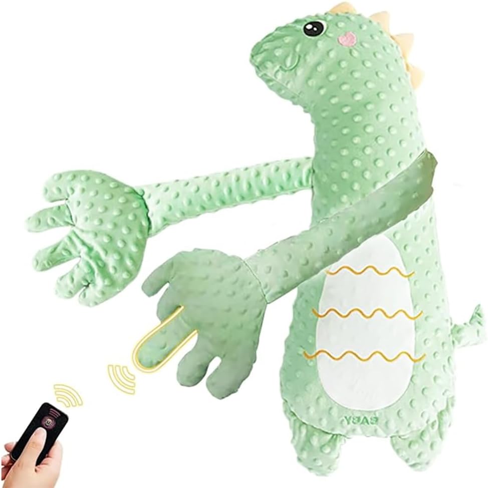 Interactive Electronic Pet Plush Toy, Soothing Plush Gift for Toddlers, Perfect for Birthdays, Mothers, Expectant Mothers, and Pregnant Women (Green Dinosaur)