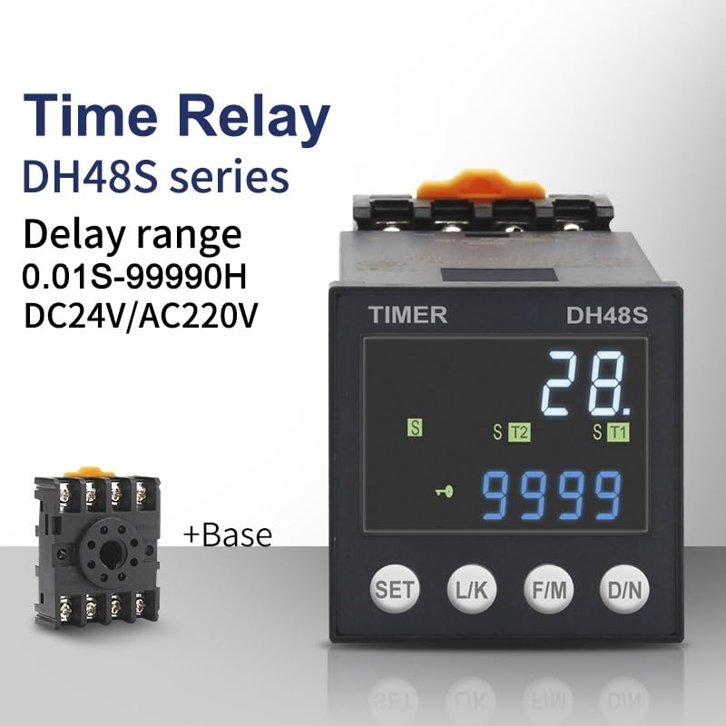 DH48S-2ZH AC220V DH48S Relè temporizzato digitale di precisione Ciclo programmabile con base presa