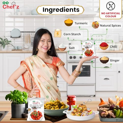 Image of RS Chef'z 3-in-1 Masala Powder 1Kg (500g Pack of 2) | All Purpose Spice Mix for Gobi Manchurian, Mushroom, Paneer Tikka, Dry Gobhi Fry, Pakoda & More