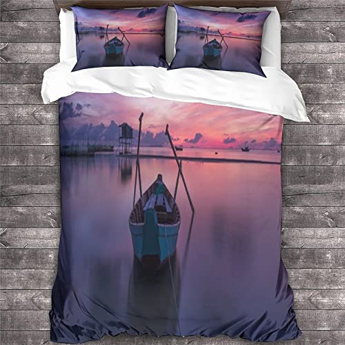 Housse de couette 3D Paysage Urbain 200x200 microfibre avec taies - 4