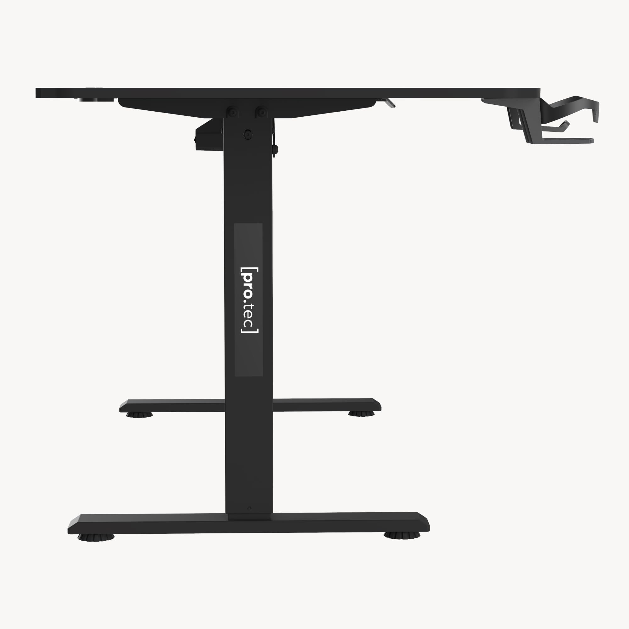 pro.tec Escritorio Stryn Rectangular Regulable en Altura 72-117 cm con Clips y 2 Salidas de Cables Eléctrico 2 Opciones (Sentado y de Pie) Alfombrilla de Ratón XXL 120 x 60 cm Aglomerado/Acero - Nogal