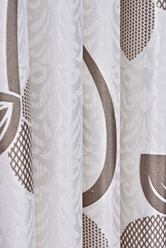 Image of Premium Curtains for Living Room & Bedroom | 5ft Long Window Parda| Heavy Fabric | Designer Drapes (Set of 1 Pcs, Brown Colour)
