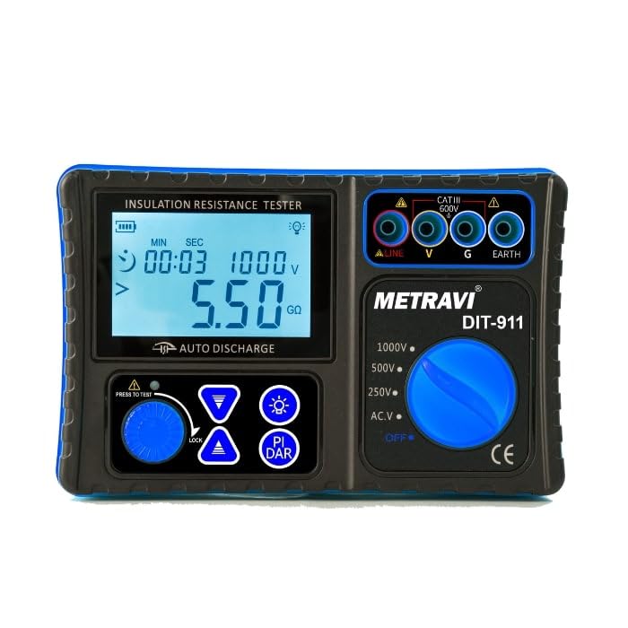 Metravi DIT-911 Digital Insulation Resistance Tester (B0CC9JGVKF) Amazon Price History, Amazon Price Tracker