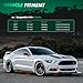 SCITOO 3PCS Front Bumper Lip Compatible for 2015-2017 for Ford Mustang Front Lip Spoiler Glossy Black (ABS) Plastic Air Dam